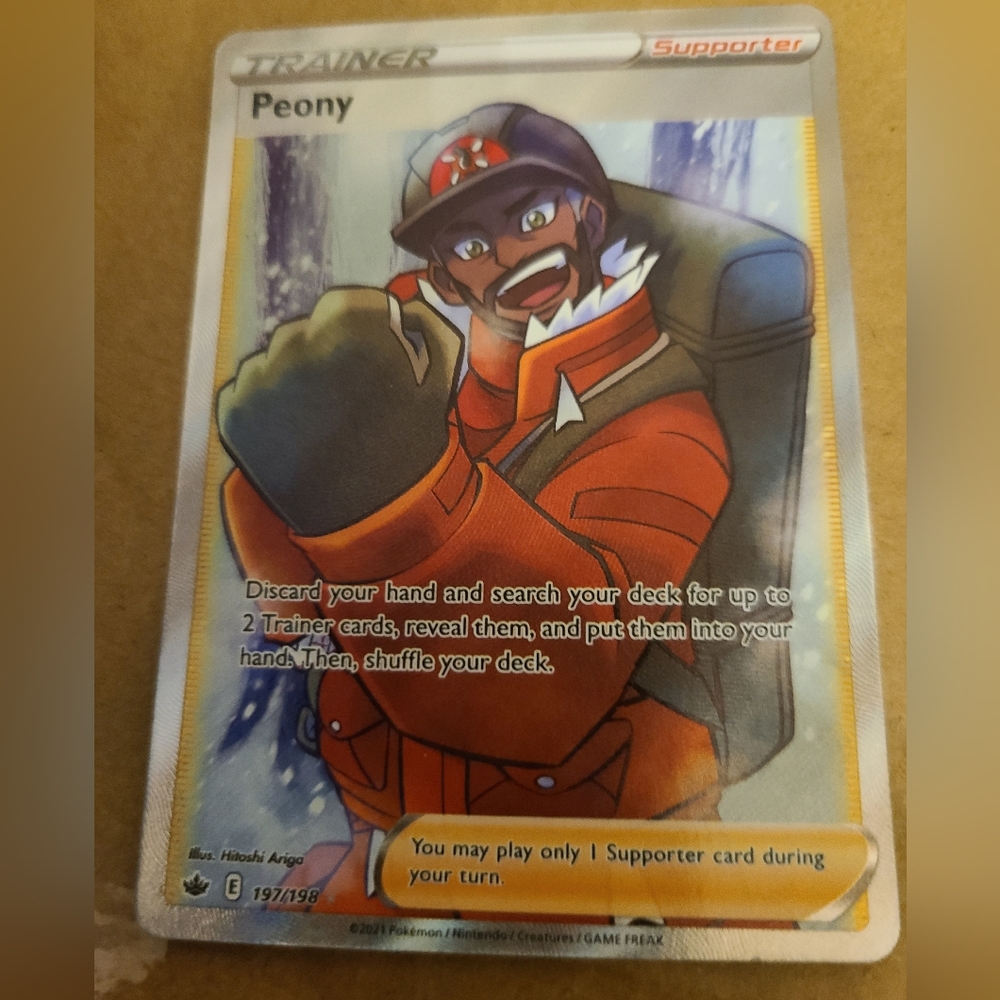 Peony Full Art Chilling Reign Supporter 197/198 Ultra Rare